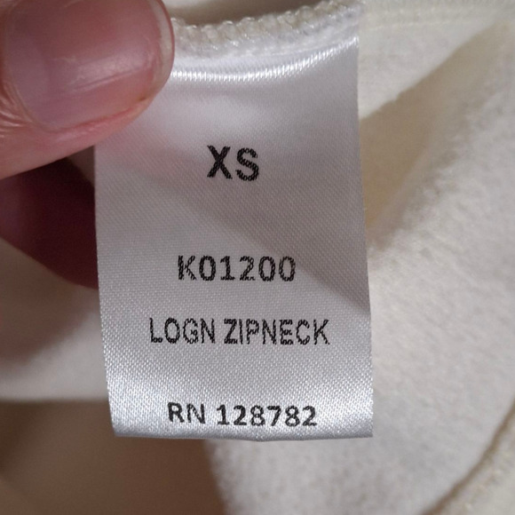 66° North Iceland Logn White Sweatshirt Women's XL 1/4 Zip Fleece Lined  XS - Picture 6 of 7